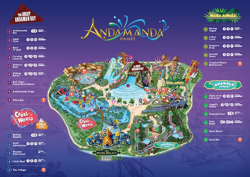 แผนที่สวนน้ำ Andamanda